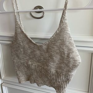 Beige crop top